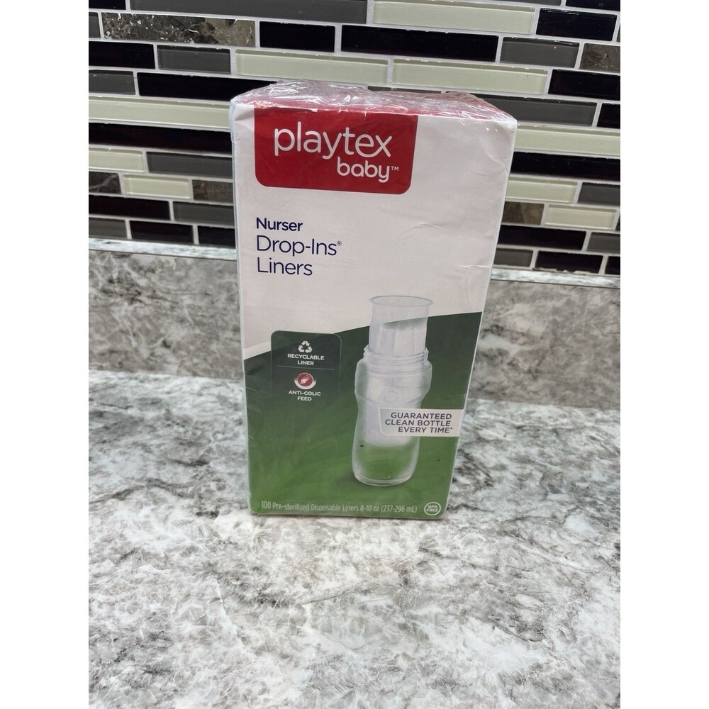 Playtex Baby Drop-Ins 100 LINERS for Nurser Bottles 8-10 oz New Discontinued